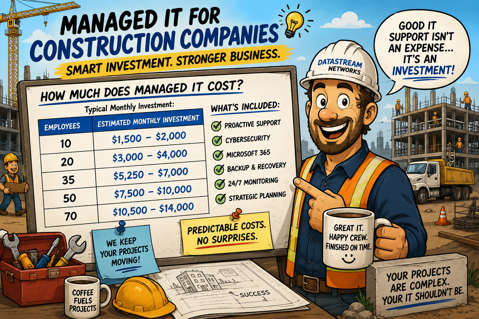 How Much Does Managed IT Cost for Construction Companies in Nanaimo? (2026 Pricing Guide)